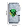 Gothic Green Skull Print Long Wallet