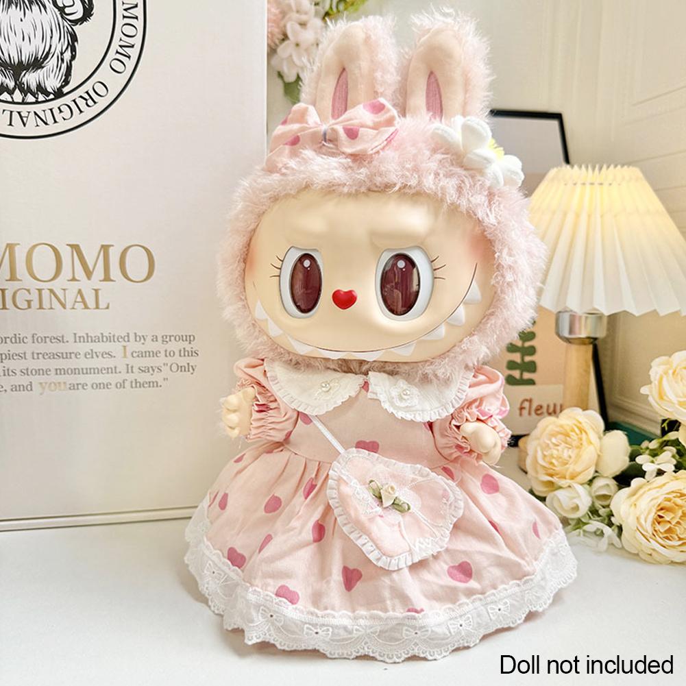 Pro 38cm panenky Labubu, oblečení pro panenky, módní oblečení, mikiny s kapucí, barevné sladění oblečení pro panenky, mikiny, doplňky pro panenky, roztomilé dekorace, malé hadříky