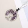 Natural Stone Crystal, Aromatherapy Volcanic Stone Pure Hand-Wound Gravel Tree Root Life Tree Necklace N14