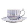 Set Tazza e Sottotazza in Ceramica con Conchiglie: Tazza leggera in madreperla per la casa – Elegante regalo souvenir di lusso