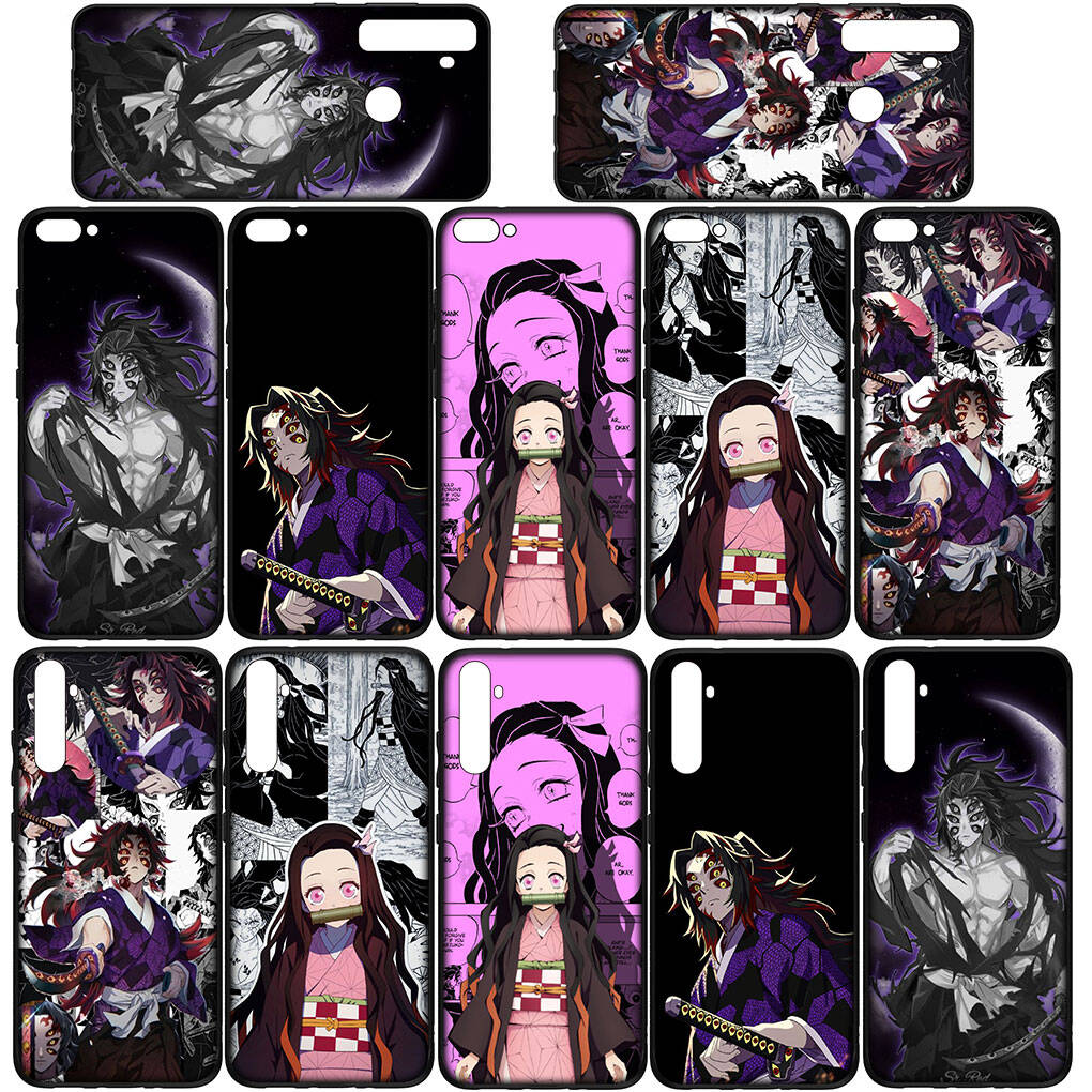 Phone Case for iPhone 17 16 15 Plus XR Huawei P30 P20 Lite Redmi Note 14 12 11 13 Pro Max OPPO A60 A80 A40 A18 A38 Kokushibo Nezuko Demon Slayer Cover