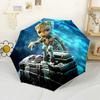 Baby Groot's Cosmic Adventure Portable Automatic Umbrella with 8-Rib Lightweight All-Season Travel Elegant Umbrella Wedding Party Gift