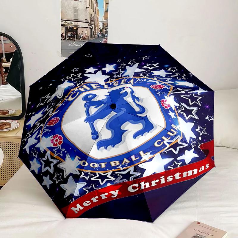 Football Club Emblem lion Umbrella 8-Frame for Travel, camping, Casual Lightweight Portable Umbrella, Essential for every family Holidays Gift
