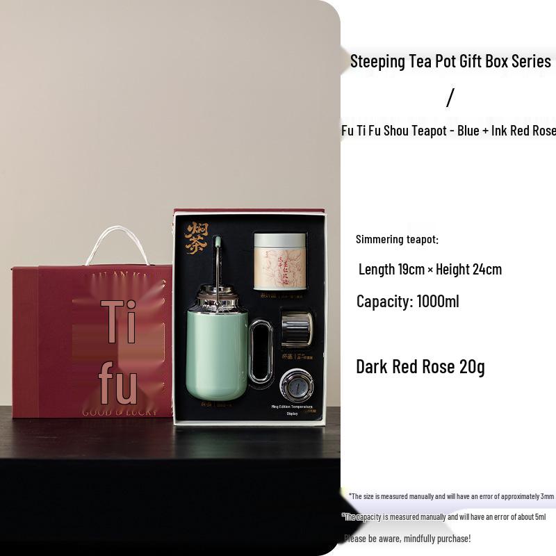 Tang Song Green Kettle with Handle: Stainless Steel Insulated Teapot for Household & Outdoor Use, Gift Box Set - Ideal Business Gift