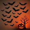120 Pcs Halloween Bats Wall Decor - Realistic 3D Bats Halloween Wall Decorations - 4 Different Sizes Durable Bat Stickers for Room, Lawn, Window