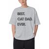 Best Cat Dad Ever Letter Print T Shirts Classic Retro Animal Lover Gifts Tees Male Short Sleeve Cotton Tees Fun Homme Camiseta