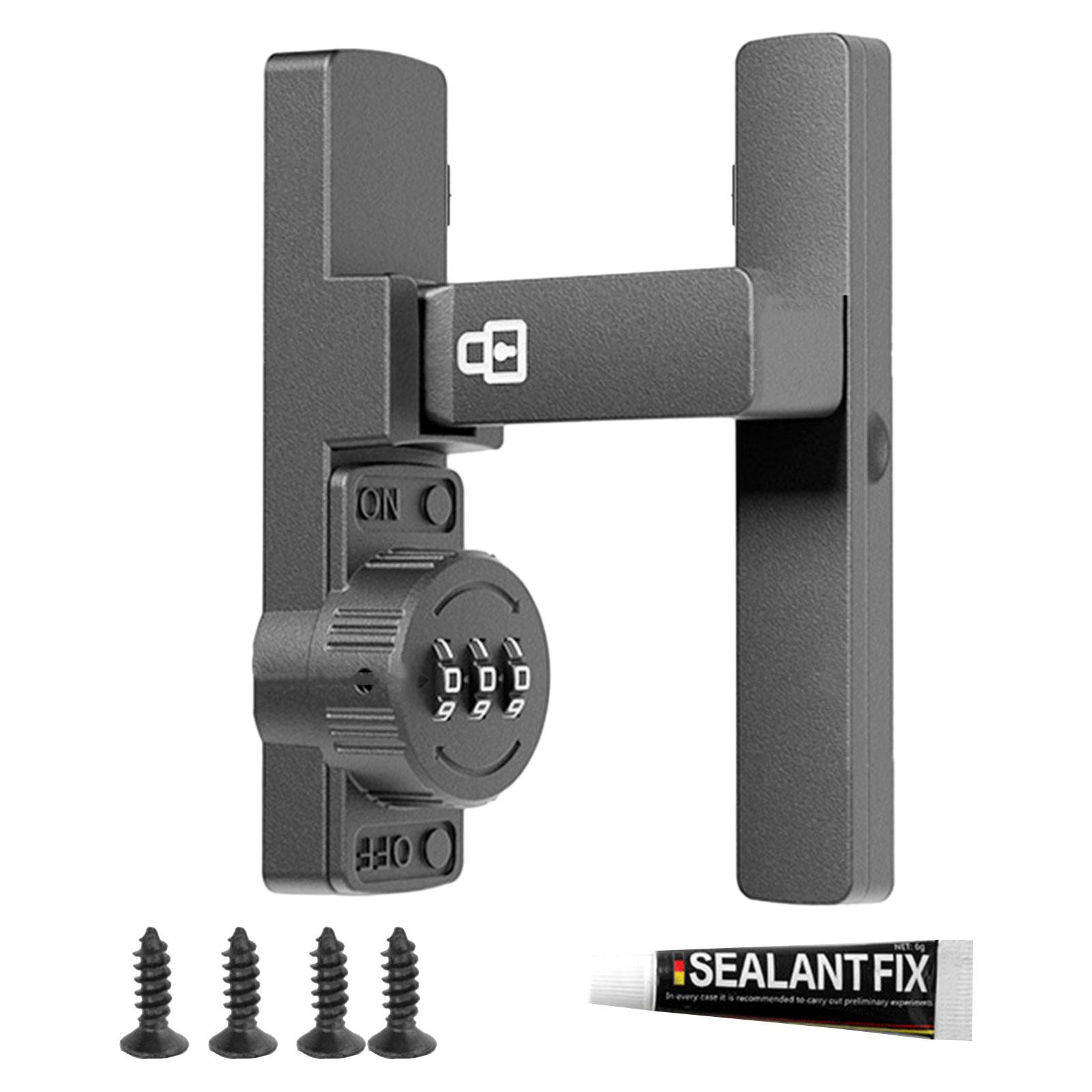 

Password Lock for Security Versatile Mounting Lock Durable Zinc Alloy Lock Visible at Night Quick & Easy Installation 1