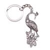 Pfauen Emaille Charms Eulen Schlüsselanhänger Vogel Anhänger Schlüsselring 28mm