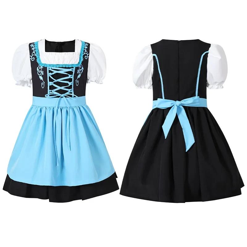 Kind Traditionelles Bayerisches Dirndl Kleid Deutsches Oktoberfest Mädchen Kostüm Kinder Bierfest Dirndl Cosplay