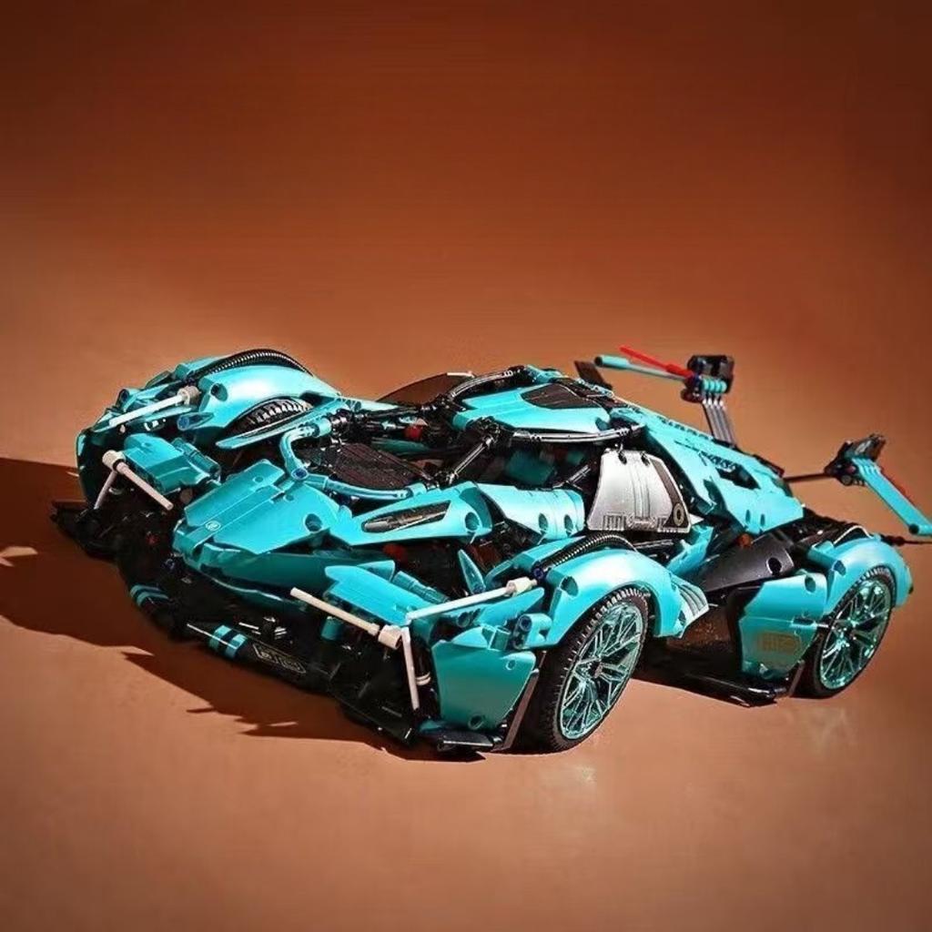 1:14 MOC V12 Mașină Sport Super Viteză Blocuri de Construcție Vehicul de Curse Asamblare Cărămizi Jucării pentru Adulți Copii Cadouri de Ziua de Naștere Anul Nou