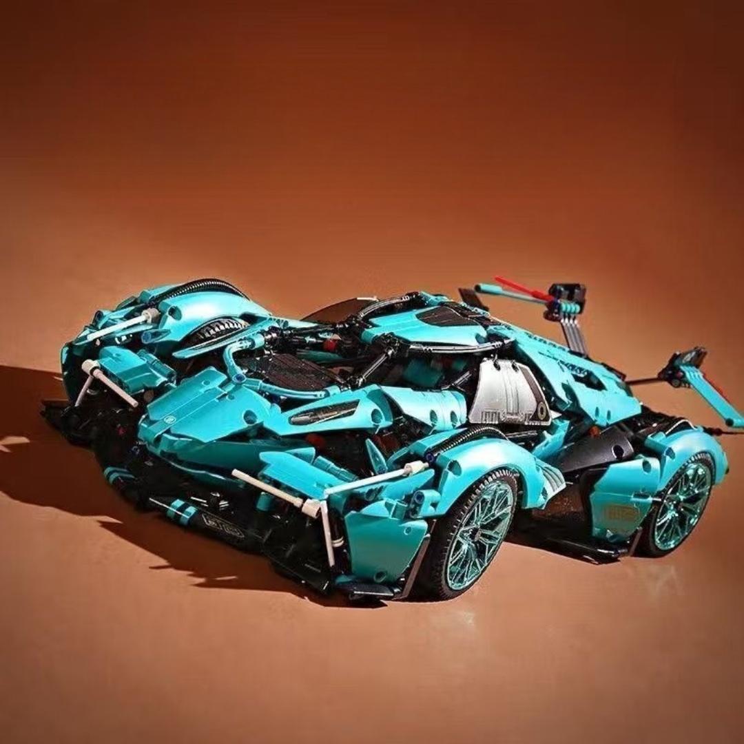 

1:14 MOC V12 суперскоростной спортивный автомобиль строительные блоки гоночный автомобиль сборные кирпичи игрушки для взрослых детей день рождения новый год подарки No Box