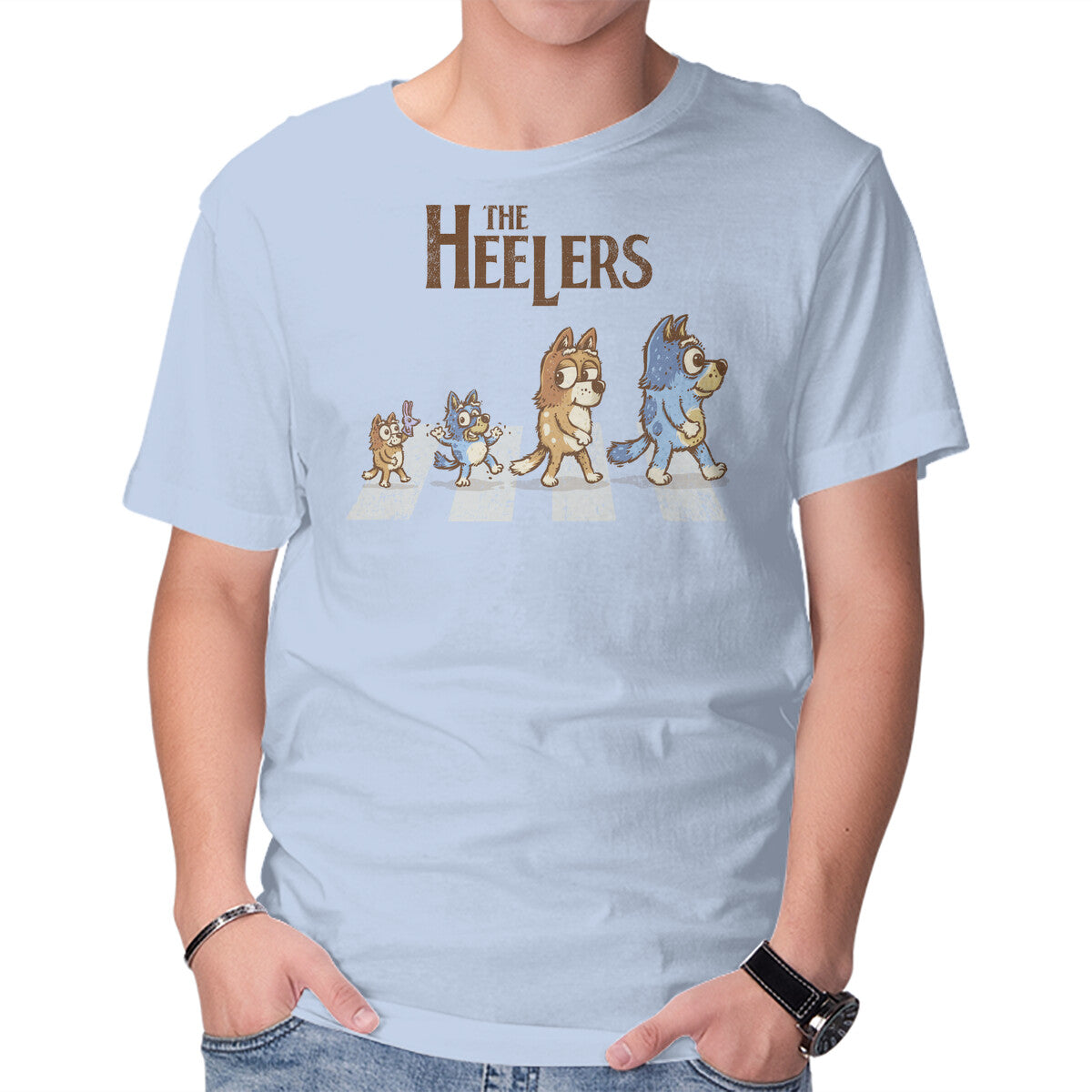 Unisex Crew Neck T-Shirt The Heelers Road Graphic Short Sleeve Casual Tee S