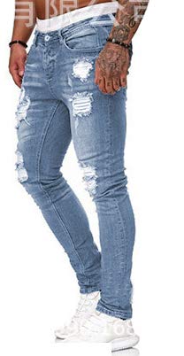 Petit de Français Used-Jeans, Herren Plus Size Denim-Hose, Gerade Serie, Slim Fit, Beliebte Marke, D-14 (Blau, 06 XXXL)