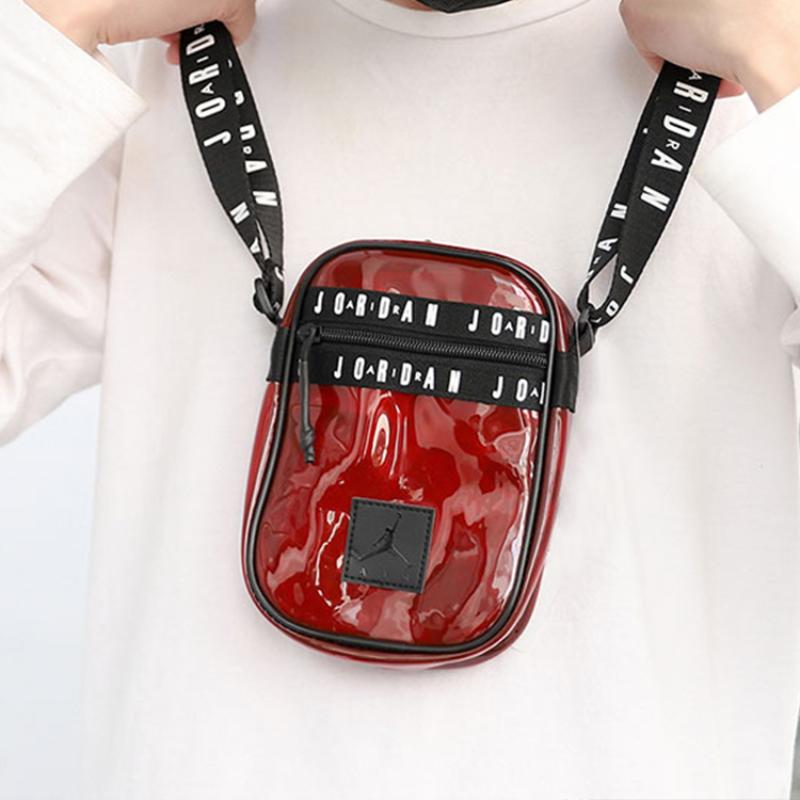 Jordan PVC Cell Phone Pouch, Shoulder Bag, Crossbody Bag Unisex Dark Red Jordan JD2023009GS-001