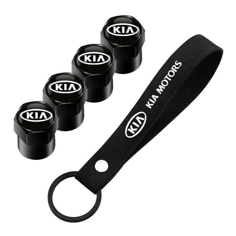 ABCDEN1 Car Suede keychain Metal Wheel Tires Valves Tyre Stem Caps For KIA Rio Ceed Sportage Cerato Soul Sorento Picanto Optima