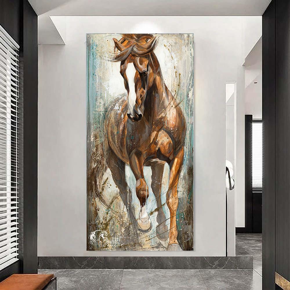 Abstract Animal Horse Picture Poster Canvas Painting Living Room Wall Art Mural Decoration Mural for Modern Home Decor