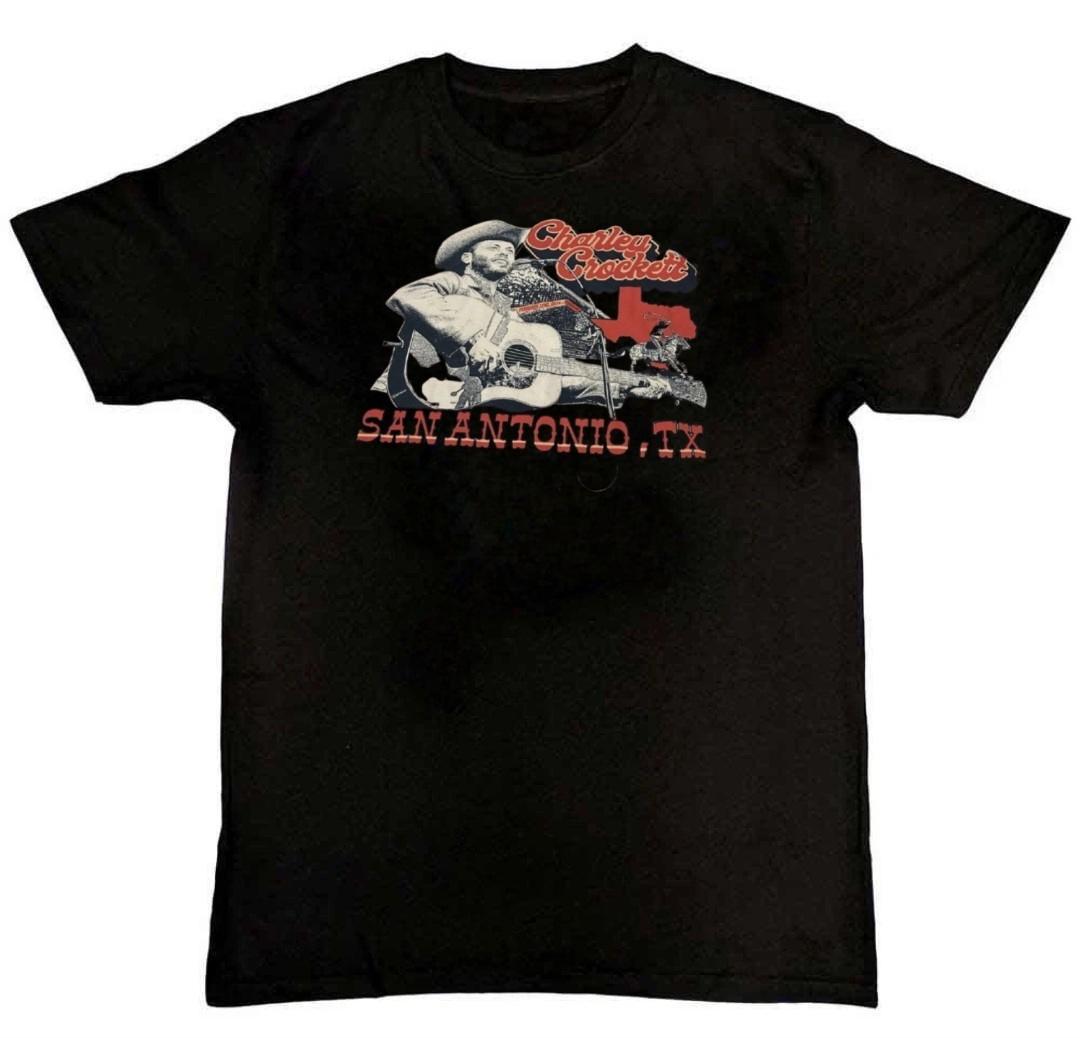 Charley Crockett San Antonio Country Music Graphic T-Shirt L