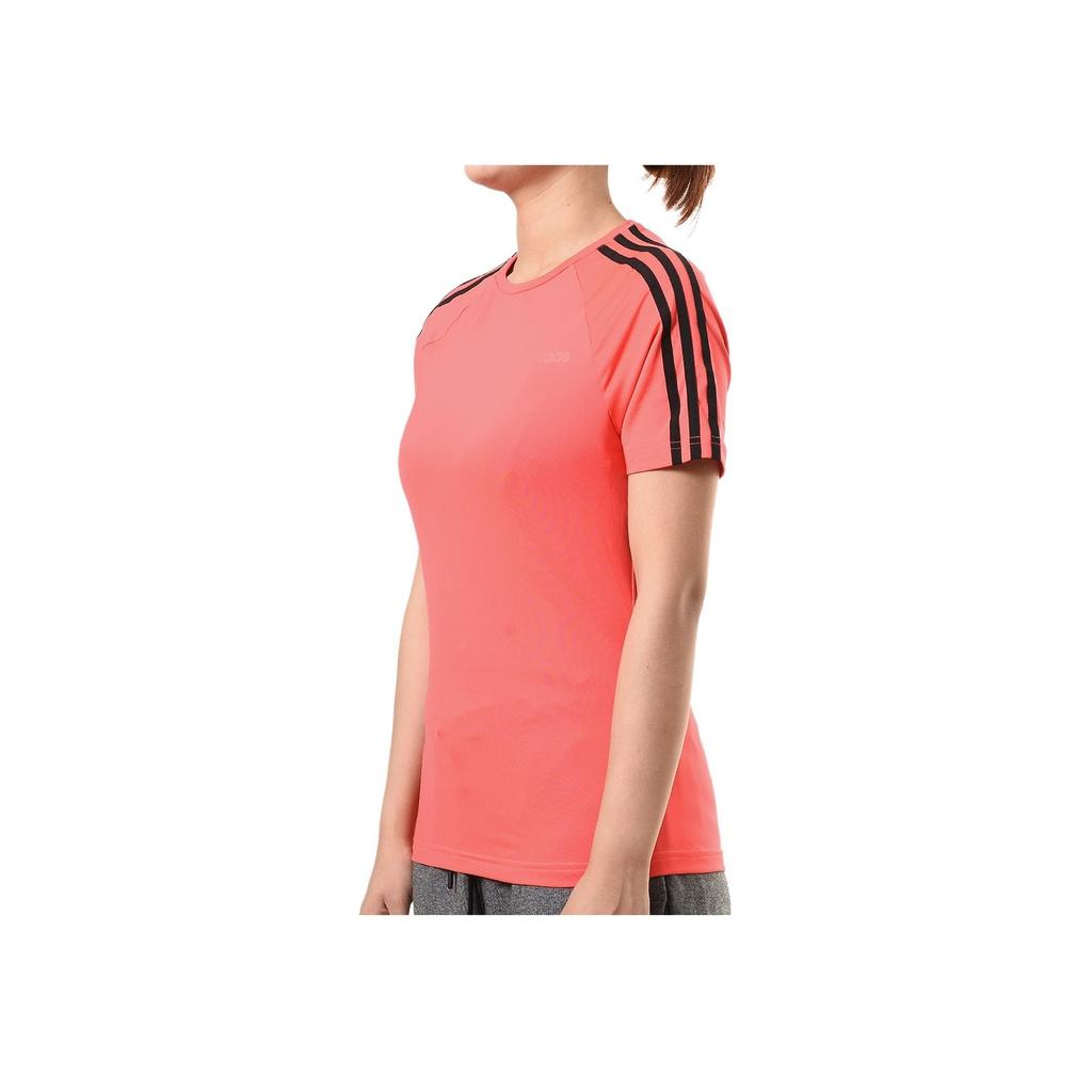 Adidas Womens Training Series Fashion Comfortable Soft Skin-Friendly Quick-Dry Short Sleeve Raglan T-Shirt Women Tops Red EH8724