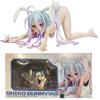 12CM Shiro Figur Anime No Game No Life Bunny Girl Niedliche kniende Haltung Schreibtisch Golf Modell Spielzeug Geschenk Sammlung Ornamente PVC