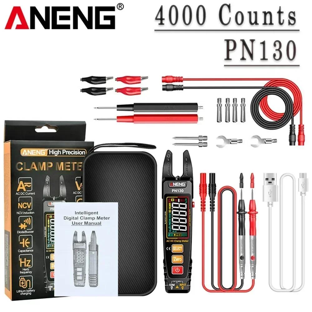ANENG PN130 Clamp Meter Digital Multimeter 4000 Ohm Voltage Current meter Hz Test Tools Counts AC/DC Voltage Capacitance NCV