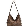 Multi-purpose large-capacity retro 2025 new autumn and winter casual solid color single double shoulder crossbody commuter single shoulder tote bag