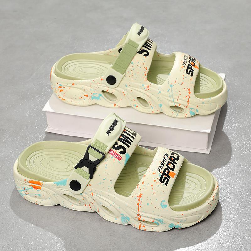 Pánské ležérní pantofle léto nové měkká podrážka protiskluzové plážové boty prodyšné sandály dvojího použití klasické sportovní pantofle pro mládež