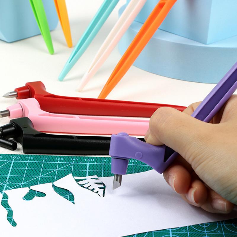 360° Rotating Carving Knife Simple Handbook Paper Cutting Carving Knife Office Cutting Tool DIY Utility Knife