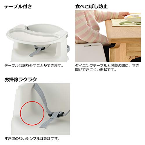 Richell 2-Way Gokigen Chair KN, White, Antibacterial, for Ages 7 Months To 5 Years