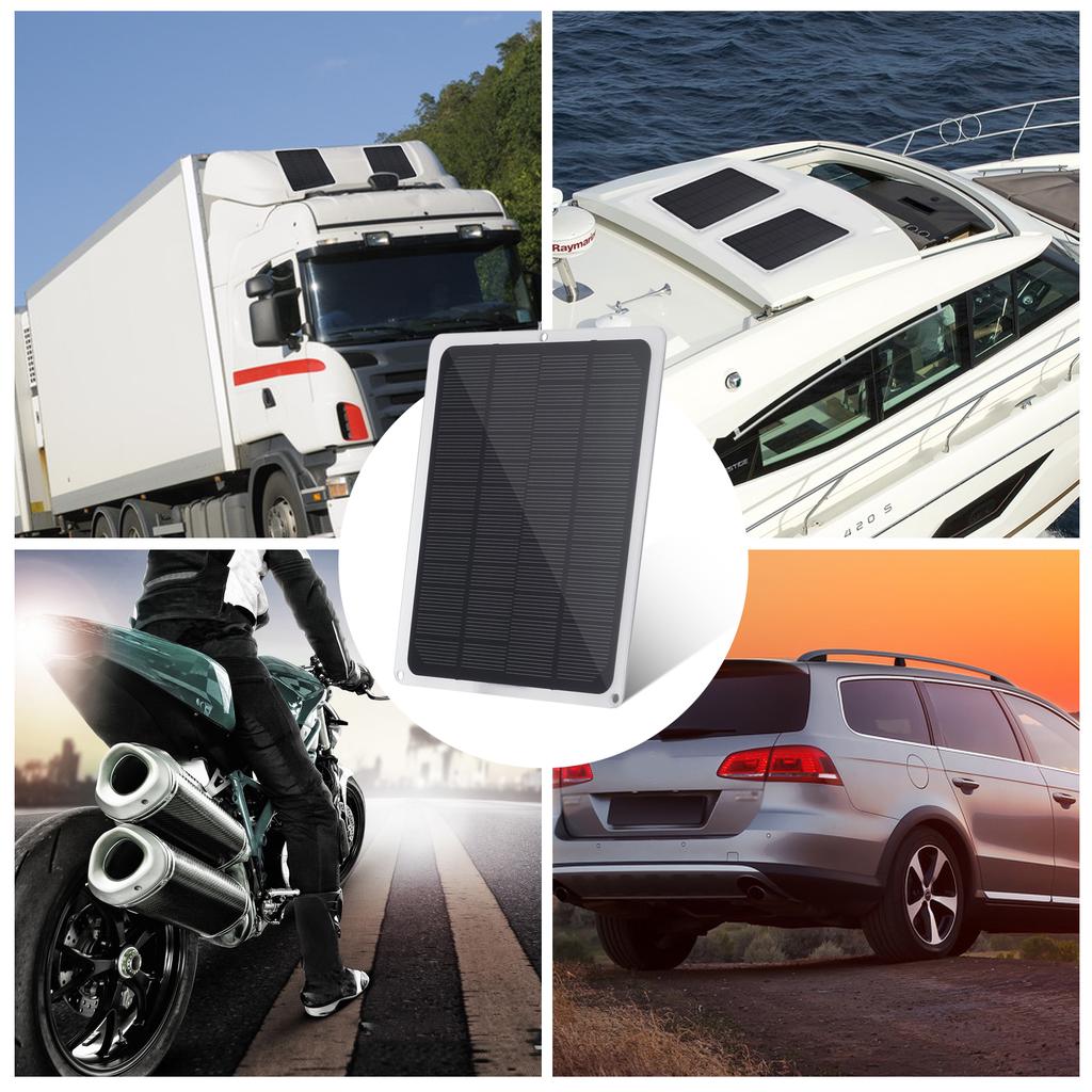 12V 10W Solar Panel with USB Port Car for 12V-Battery Portable Completed Accessories for Outdoor Camping Hiking Fishing Climbing