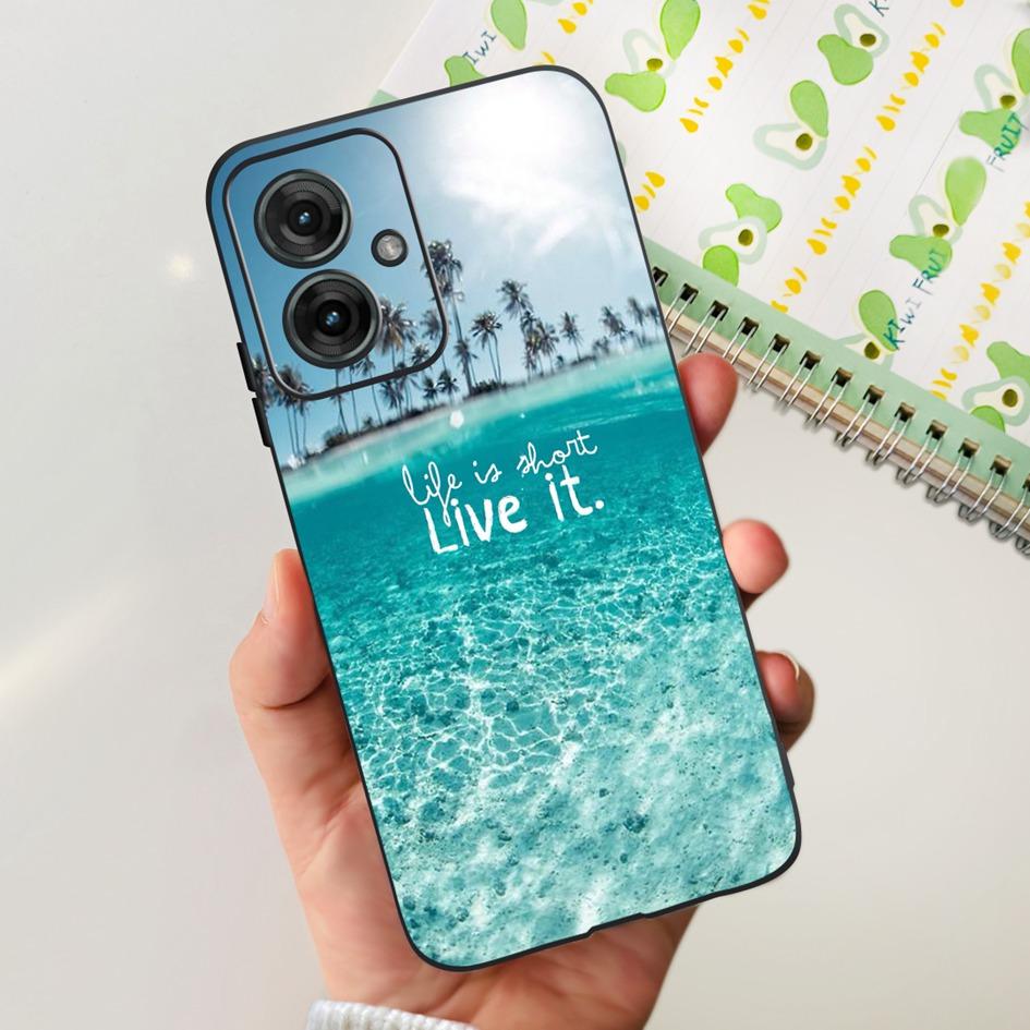 For Motorola Moto G55 5G Case Black TPU Soft Silicone Funda Shockproof Cover For Moto G55 2024 Phone Cover G 55 Protective Shell