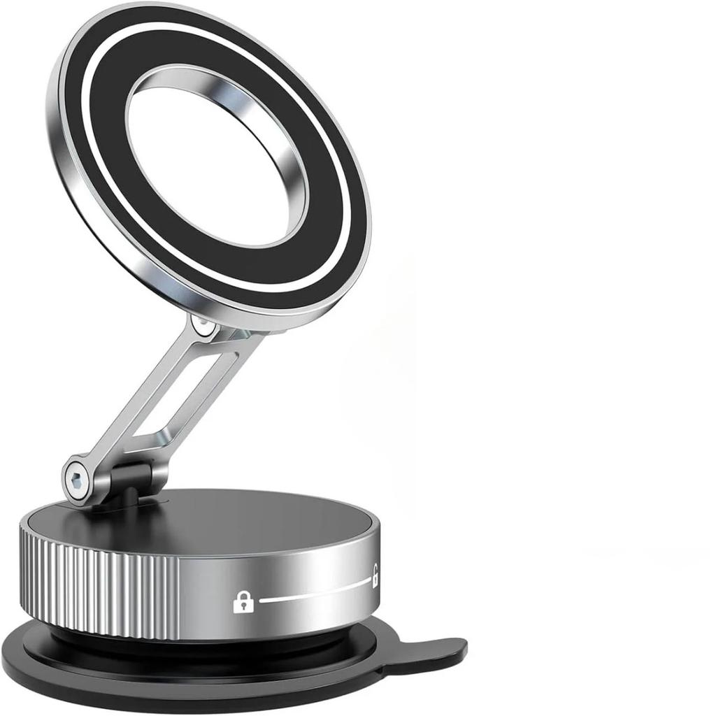 Superstarke magnetische Handyhalterung, verbesserter ABS, 360° drehbares und faltbares Design, mit einem Vakuumnapf