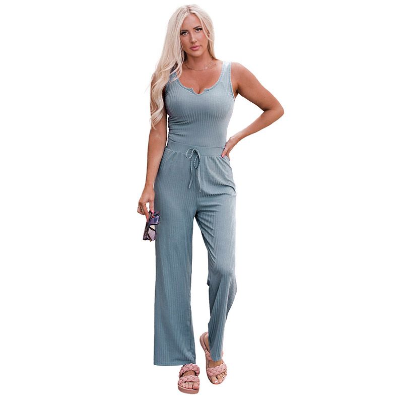 

US Shiying Summer New Arrival Casual Pure Color Fashion Suit Female 2025 Easiest for Match Vest Pants Two-piece Set Dark blue S code fits (45.00 kg-55.00 kg