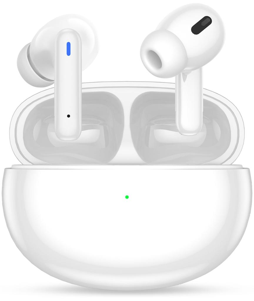 Wonkins Wireless Bluetooth Instant Fast Compact and for Web and Compatible with iPhone and Android Earbuds, Connection, Hi-Fi, Type-C Charging,