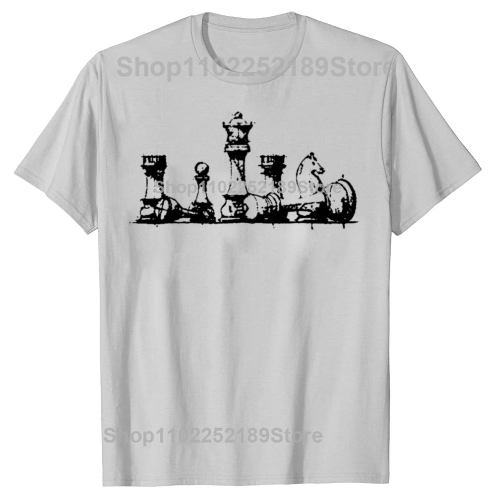 Lustige Geometrische Handzeichnung Schach Der Meister T-Shirts Grafik Baumwolle Streetwear Kurzarm Geburtstagsgeschenke Sommer T-Shirt