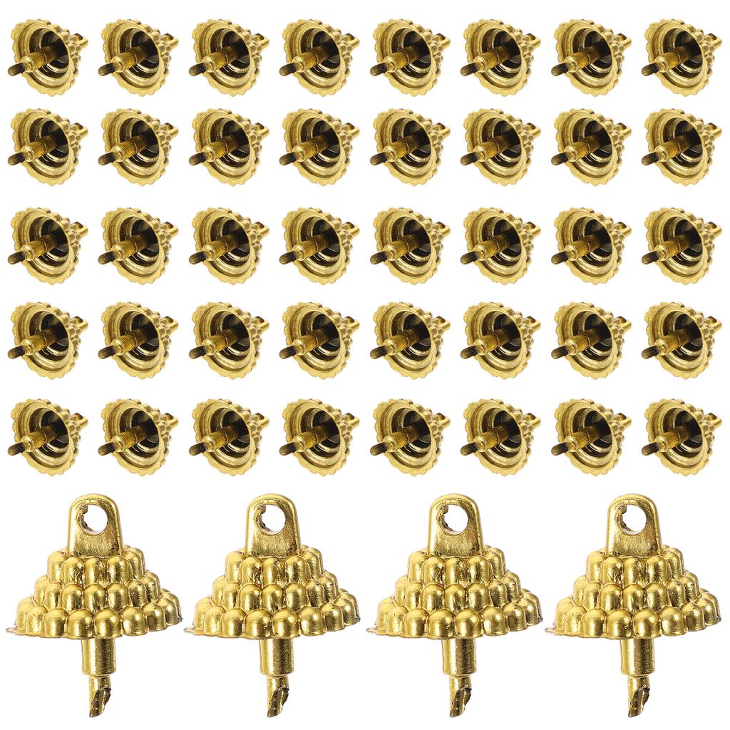 1 Set Of Christmas Ball Caps Replacement Ball Pendant Caps Diy Hanging Balls Fittings Decorative Tree Pendant Diy Props Xmas