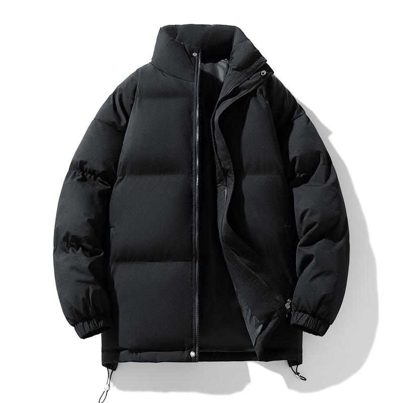 Solid Color Versatile Cotton Jacket for Women, Autumn and Winter Korean Style Trendy Loose and Thick Men's Casual Couple Cotton Jacket
