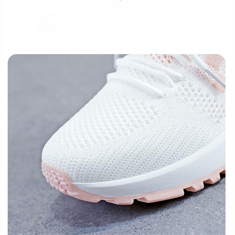 Sneaker Women's Fashionable Coconut Shoes Mesh Breathable Soft Bottom Running Shoes White Shoes