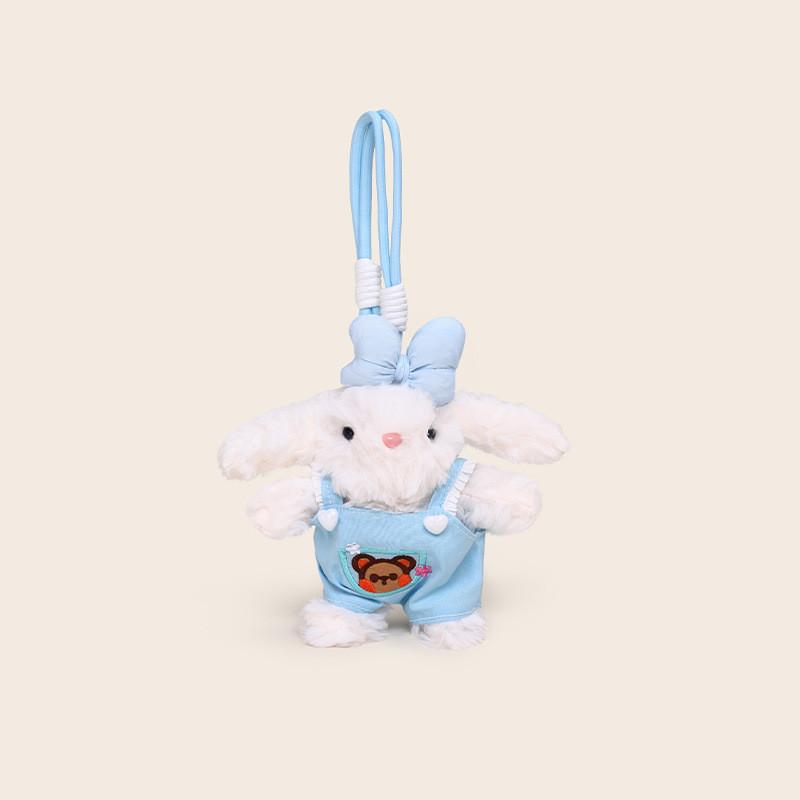 Ear Rompers Lop Cartoon Plush Keychain Healing Doll Bag Decoration Daily Use