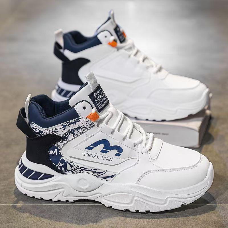 

New spring and autumn men s shoes trendy shoes high-top running sports shoes young and young trendy brand versatile height increase 44
