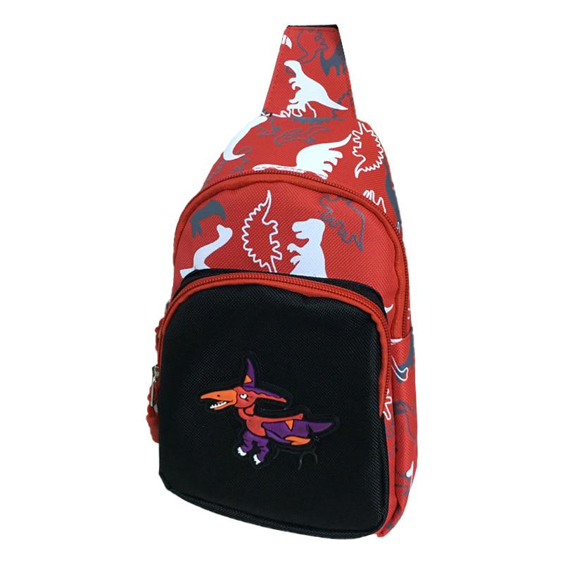 US Stock Bambino Neonate Ragazzi Bambini Marsupio Borsa a tracolla Borsa a tracolla con dinosauro cartone animato sul petto