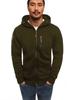 Men's Solid Color Hooded Zip-Up Sweatshirt Jacket - Spring/Autumn Casual Fashion