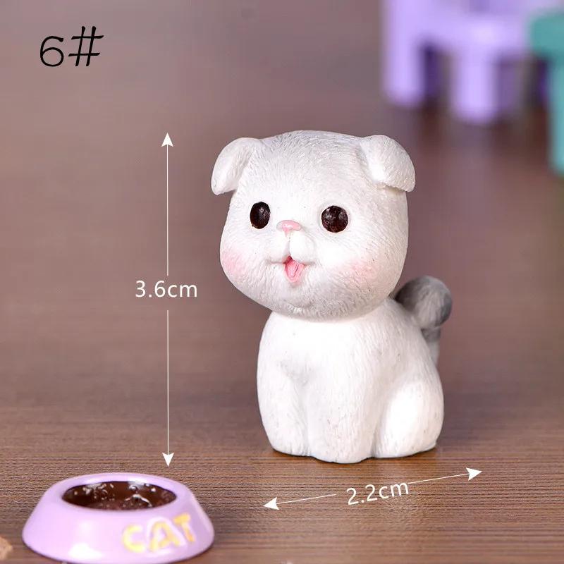 Naughty Kitten Pet Cartoon Bonsai Succulent Ornaments Cute Cats Micro Landscape Diy Gardening Accessories Garden Decoration