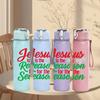 1PC Jesus Is The Reason For Season 750ml Color Plastic Sports Water Bottle Leakproof Flip Straw Lid Suitable for Sports Office Home Use