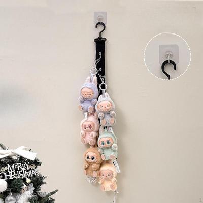 Doll Organizer with Clips And Hanging Holder for Stuffed Animals On Office Wall