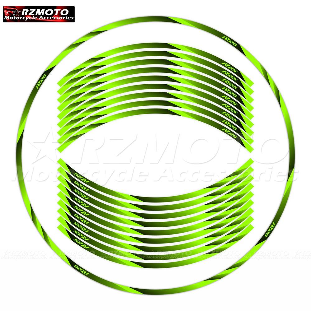 Motorcycle Wheel Stickers Reflective Rim Decal 17 Inch Stripe Tape Sticker Accessories For Motorcycle YZF-R25 YZF R25