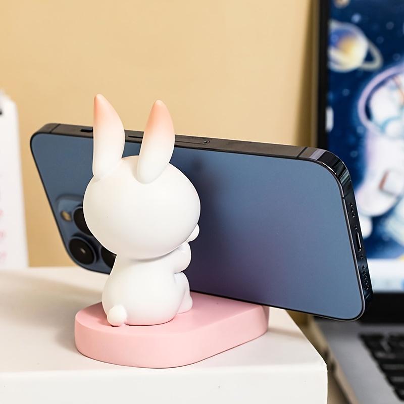 1PC Cartoon Rabbit Desktop Decoration Mobile Phone Stand Tablet Holder Birthday Gift Cute Desk Accessory