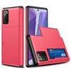 Für Samsung Galaxy S20 S21 Plus Note20 Ultra FE 5G Hülle mit Kartenhalter Harte Rückseite Schutzhülle