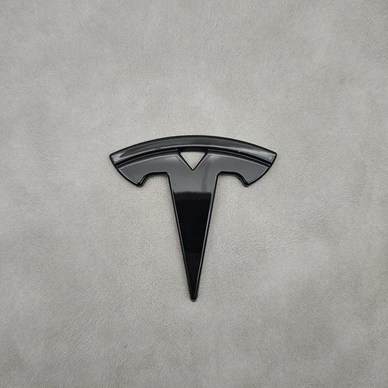 

Car Sticker 2025 New Tesla 3D ABS Chrome Black Logo Car Steering Wheel Cover Sticker Badge Emblem For Tesla Model 3 Y X S Decals