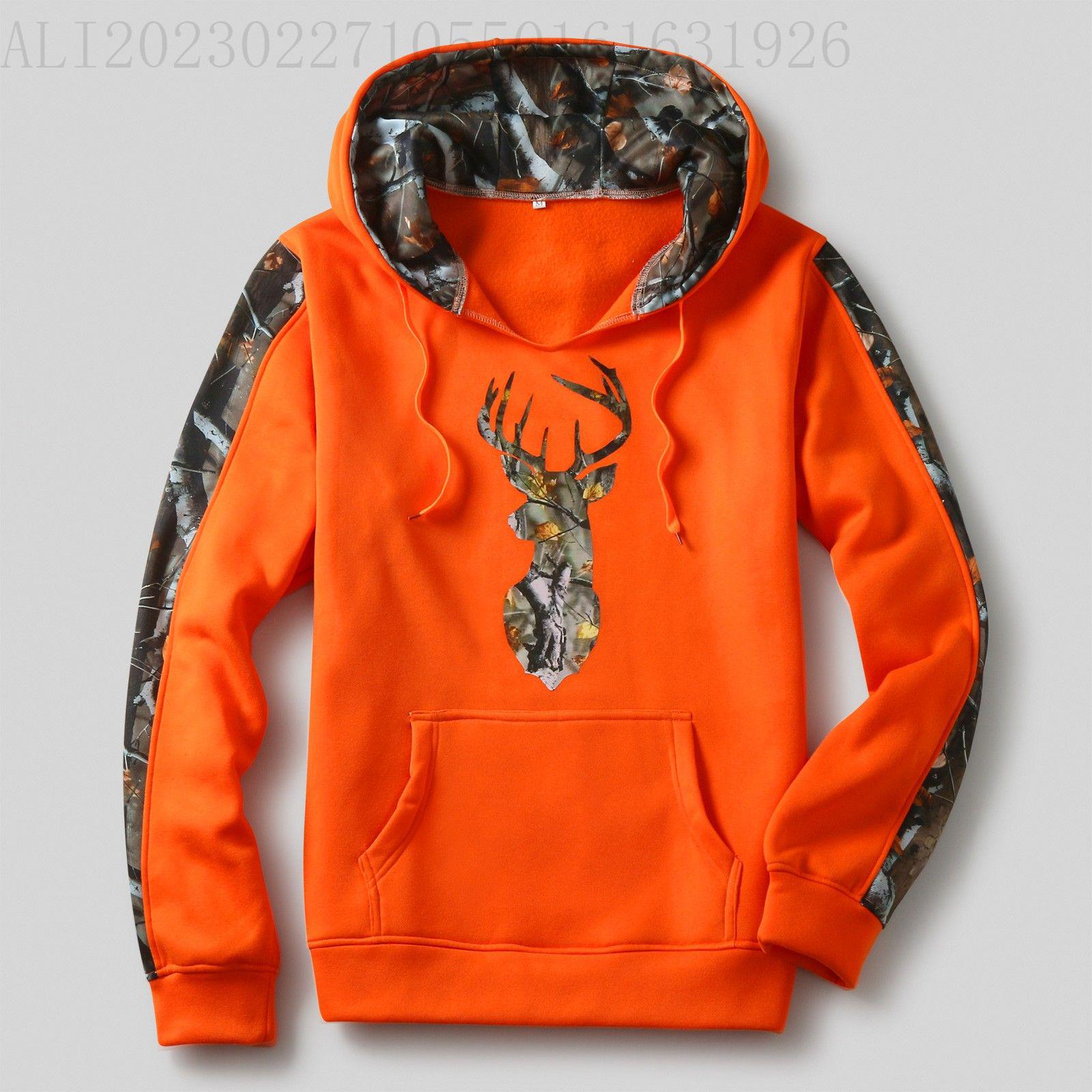 New Men s 3D Camouflage Deer Hoodie - Autumn/Winter Casual Streetwear Pullover XL