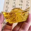 Chinesischer Stil Zitrin Barren Gold Kristallglas Farbige Glasur Reichtum Geld Handwerk